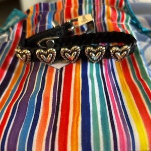 Brighton Leather Bandit Heart Bracelet